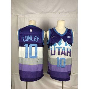 NBA Jazz 10 Mike Conley Purple City Edition Nike Men Jersey