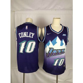 NBA Jazz 10 Mike Conley Purple Nike Men Jersey