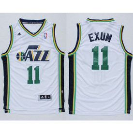 NBA Jazz 11 Dante Exum White Men Jersey