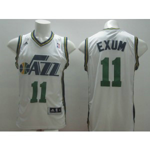 NBA Jazz 11 Exum White Swingman Men Jersey