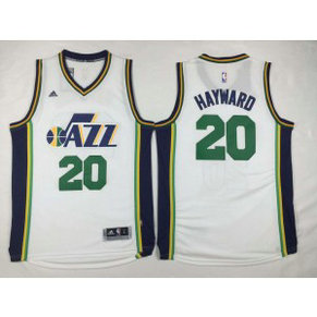 NBA Jazz 20 Gordon Hayward White Men Jersey