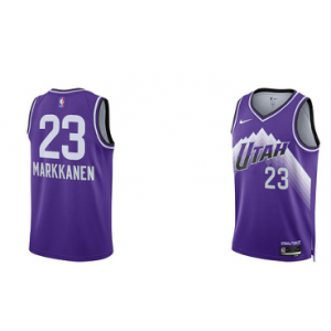 NBA Jazz 23 Markkanen Puple 2023-24 City Nike Men Jersey