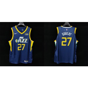 NBA Jazz 27 Rudy Gobert Blue New AU Style Men Jersey