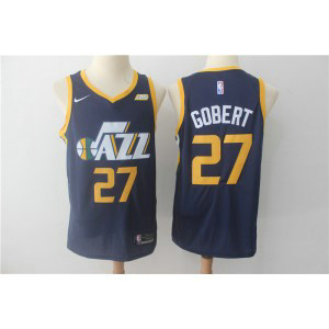 NBA Jazz 27 Rudy Gobert Navy Nike Swingman Men Jersey