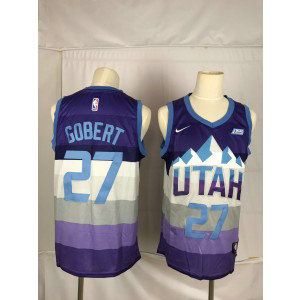 NBA Jazz 27 Rudy Gobert Purple City Edition Nike Men Jersey
