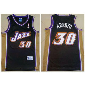NBA Jazz 30 Carlos Arroyo Black Men Jersey