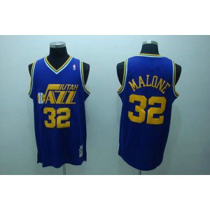 NBA Jazz 32 Karl Malone Blue Throwback Men Jersey 1