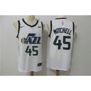 NBA Jazz 45 Donovan Mitchell White Swingman Nike Men Jersey