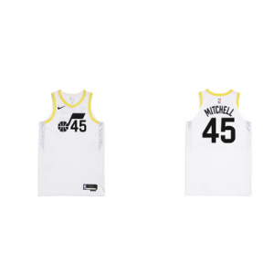 NBA Jazz 45 Mitchell White 2022-23 Season Nike Men Jersey