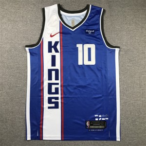 NBA Kings 10 Sabonis Blue Nike Men Jersey