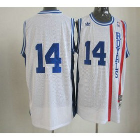 NBA Kings 14 Oscar Robertson White Throwback Men Jersey