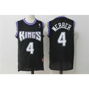 NBA Kings 4 Chris Webber Black Nike Men Jersey