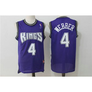 NBA Kings 4 Chris Webber Purple Nike Men Jersey