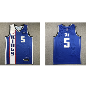 NBA Kings 5 Fox Blue Nike Men Jersey