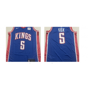 NBA Kings 5 Fox Blue Nike Men Jersey