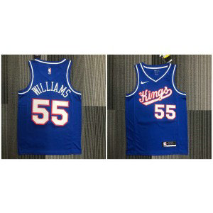 NBA Kings 55 Jason Williams Blue Nike Men Jersey