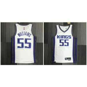 NBA Kings 55 Jason Williams Whiet Nike Men Jersey