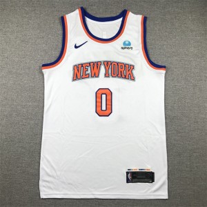 NBA Knicks 0 Divincenzo White Nike Men Jersey