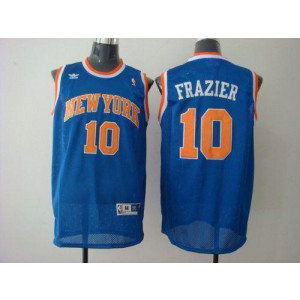 NBA Knicks 10 Walt Frazier Blue Throwback Men Jersey 1