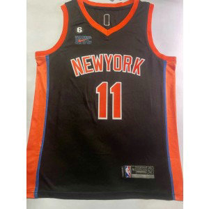 NBA Knicks 11 Jalen Brunson Black Nike Men Jersey