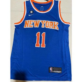 NBA Knicks 11 Jalen Brunson Blue Men Jersey