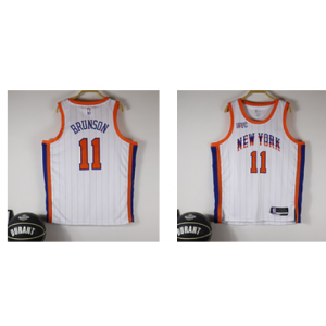 NBA Knicks 11 Jalen Brunson White Nike Men Jersey