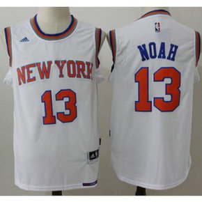 NBA Knicks 13 Joakim Noah White Men Jersey
