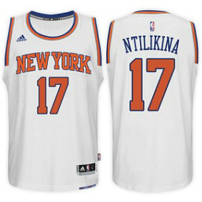 NBA Knicks 17 Frank Ntilikina Home White 2017 NBA Draft Men Jersey