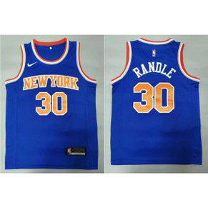 NBA Knicks 30 Julius Randle Blue Men Jersey