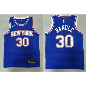 NBA Knicks 30 Julius Randle Blue Nike Men Jersey