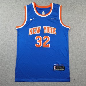 NBA Knicks 32 Karl-Anthony Towns Blue Nike Men Jersey