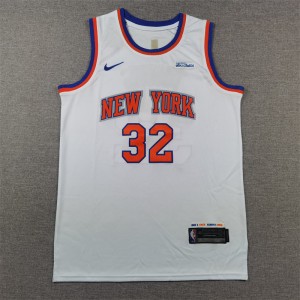NBA Knicks 32 Karl-Anthony Towns White Nike Men Jersey