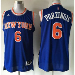 NBA Knicks 6 Kristaps Porzingis Blue Men Jersey