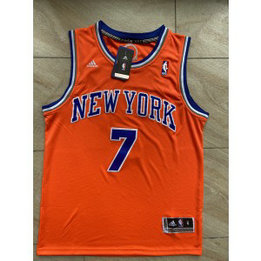 NBA Knicks 7 Carmelo Anthony New Orange Adidas Men Jersey