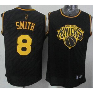 NBA Knicks 8 J.R. Smith Black Precious Metals Men Jersey