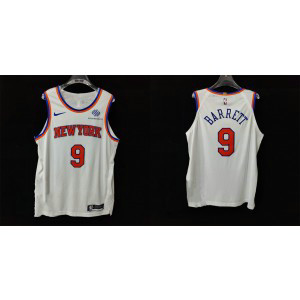 NBA Knicks 9 R.J. Barrett White New AU Style Men Jersey