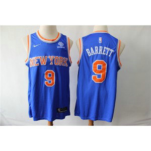 NBA Knicks 9 RJ Barrett Blue 2019 Draft Nike Men Jersey