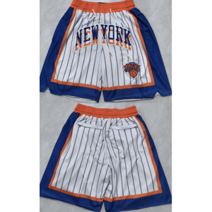 NBA Knicks White Shorts (Run Small)