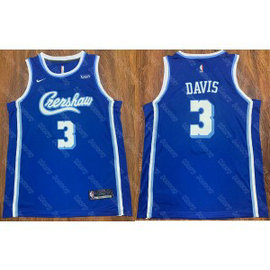 NBA LA Lakers Concept Crenshaw 3 Anthony Davis Blue Men Jersey