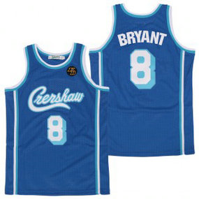 NBA LA Lakers Concept Crenshaw 8 Kobe Bryant Light Blue KB Patch Men Jersey
