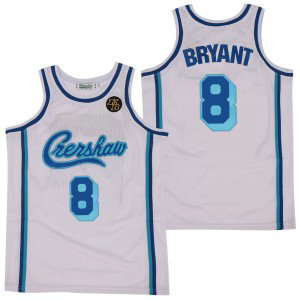 NBA LA Lakers Concept Crenshaw 8 Kobe Bryant White KB Patch Men Jersey