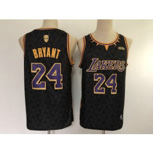 NBA Laker 24 Kobe Bryant Black Men Jersey