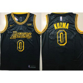 NBA Lakers 0 Kyle Kuzma Black Nike City Edition Men Jersey