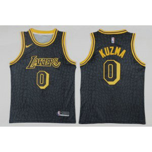NBA Lakers 0 Kyle Kuzma Black Swingman Nike Men Jersey