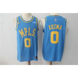 NBA Lakers 0 Kyle Kuzma Light Blue Nike Throwback Men Jersey