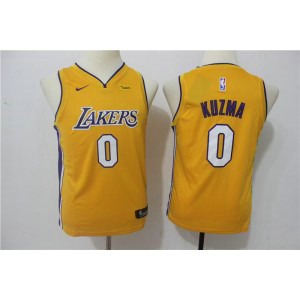 NBA Lakers 0 Kyle Kuzma Yellow Nike Swingman Youth Jersey