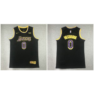 NBA Lakers 0 Russell Westbrook Black Mamba Men Jersey