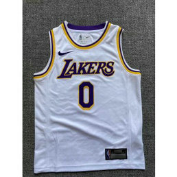 NBA Lakers 0 Russell Westbrook White Youth Jersey