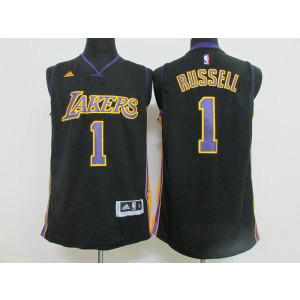 NBA Lakers 1 D'Angelo Russell BLACK Men Jersey