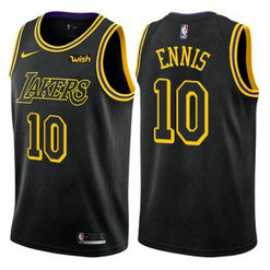 NBA Lakers 10 Tyler Ennis Black City Edition Nike Men Jersey
